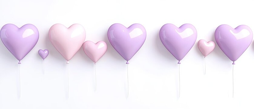 Romantic heart balloon frame for valentine&rsquo;s day wallpaper