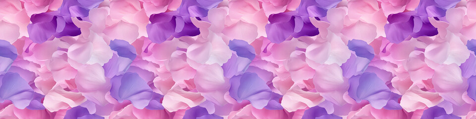 Obraz premium Pink and purple petal pattern, seamless repeatable tile