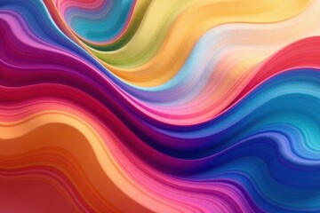 Fototapeta premium Fluid multicolored stripes, smooth transition, abstract background, banner design, colorful gradients