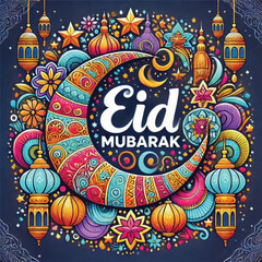 Obraz premium vector eid mubarak, muslim holiday
