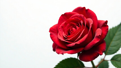 red rose on a white background new image