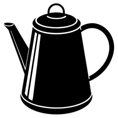 Water kettle silhouette vector art illustration