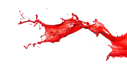 red paint splashes