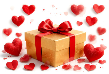 Festive Christmas Gift Box with Decorative Wrapping