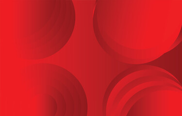 Red abstract background. Dynamic shapes composition. Eps10 vector circles and sectors. Art geometric shapes in glass morphism style. Abstract vector design elements.