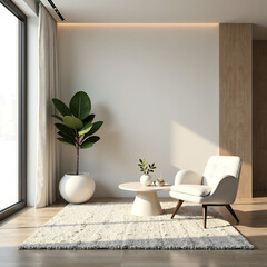 modern interior design featuring geometric spheres and stylish furniture, creating serene and productive atmosphere. space is bright and inviting, perfect for relaxation or work new image