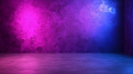 Neon Lit Wall and Floor Studio Background