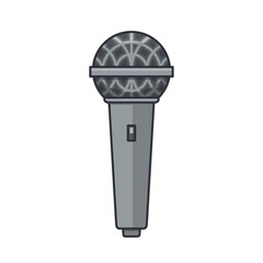 Vector of a professional microphone, perfect for digital media, music, and audio content creation