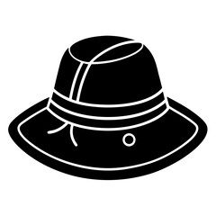  Fisherman hat icon vector art illustration