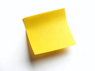 Miniature Yellow Sticky Note on White Background - Tilt-Shift Photography
