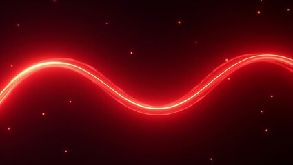Obraz premium Abstract red glowing light trails background. Generative Ai.