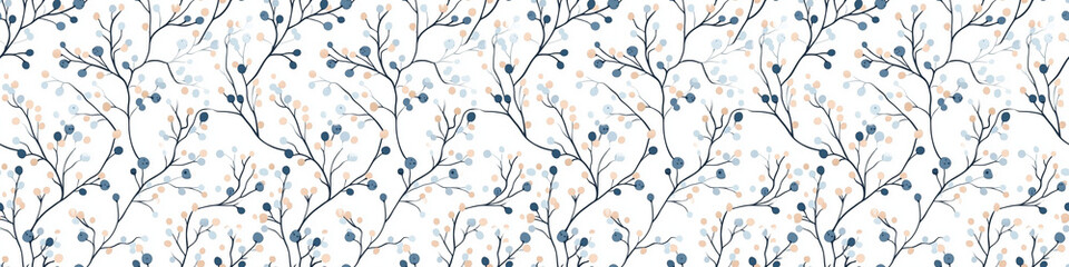 Large delicate snowfall pattern, seamless tile