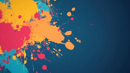 Abstract Colorful Paint Splatter Background Design