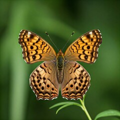 Obraz premium butterfly on leaf