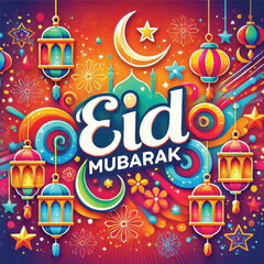 vector eid mubarak, muslim holiday