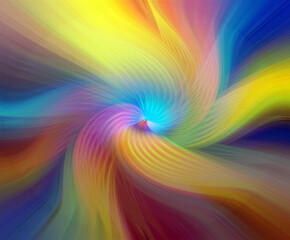 Obraz premium Vibrant abstract background with colorful swirling patterns, blending vivid red, pink, blue, and yellow hues. Perfect for modern art, design projects, or digital creativity