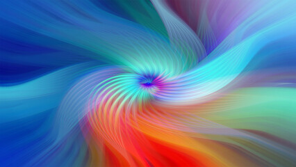 Vibrant abstract background with colorful swirling patterns, blending vivid red, pink, blue, and yellow hues. Perfect for modern art, design projects, or digital creativity