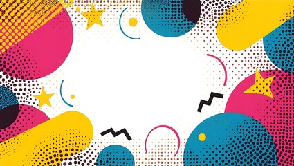 Abstract colorful modern halftone comic style background. Generative Ai.