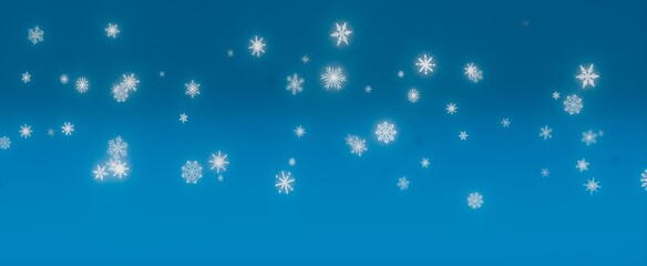 Wintery Snowflakes Falling