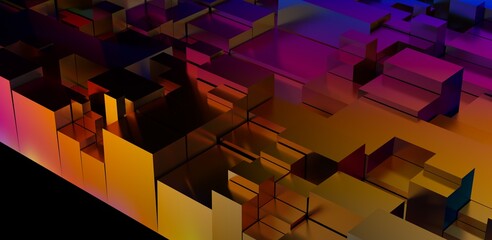 Abstract 3D Geometric Background