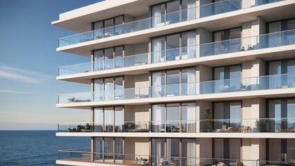 Stylish Phoenix Apartment with Glass Balconies Views