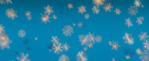 Winter Wonderland with Falling Snowflakes