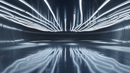 black and white walk ramp  