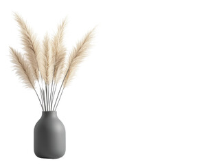 Elegant pampas grass in a modern vase, showcasing natural beauty.