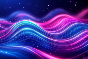 Fototapeta premium Trippy Flowing Lights – Vibrant Pink, Purple, and Blue Light Trails in Motion