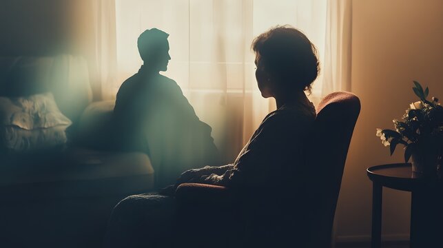 Woman remembers a loved one lost in quiet reflection