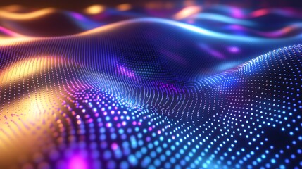 Abstract Colorful Light Wave Pattern Design