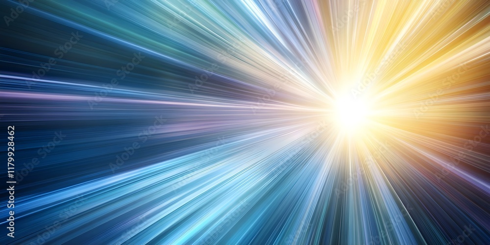Aufkleber a burst of light emitting rays in various colors, creating a sense of motion and energy. concept col