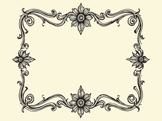 Black Ornate Frame vector & graphic 