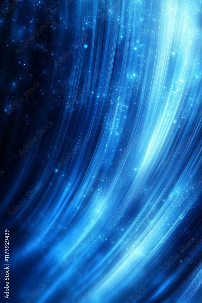 Poster this is a captivating abstract background that showcases luminous blue light rays. it is perfect for