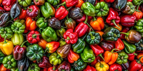 Minimalist Still Life: Kampot & Madagascar Peppers, Black, White, Red, Green