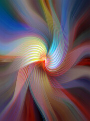 Obraz premium Vibrant abstract background with colorful swirling patterns, blending vivid red, pink, blue, and yellow hues. Perfect for modern art, design projects, or digital creativity