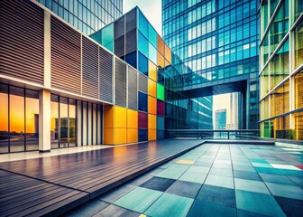 Fototapeta premium Minimalist Urban Exploration: Concrete Jungle Annual Report Background