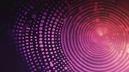 Abstract Purple and Pink Circular Design with Dots