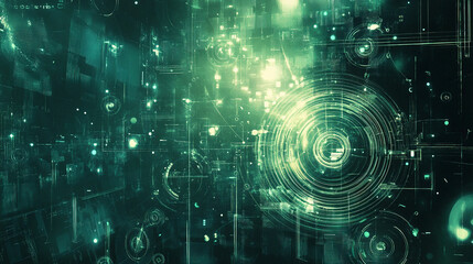 Obraz premium futuristic cyberpunk concept background beautiful woman girl future cybrog