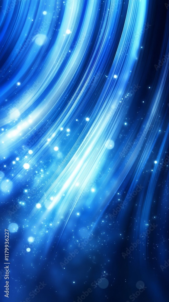 Poster this enchanting and visually stunning abstract background showcases captivating blue light rays, mak