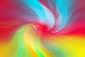 Obraz premium Vibrant abstract background with colorful swirling patterns, blending vivid red, pink, blue, and yellow hues. Perfect for modern art, design projects, or digital creativity
