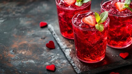 A vibrant cocktail workshop teaching Valentines-themed recipes