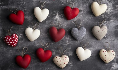 Obraz premium valentines day background with hearts