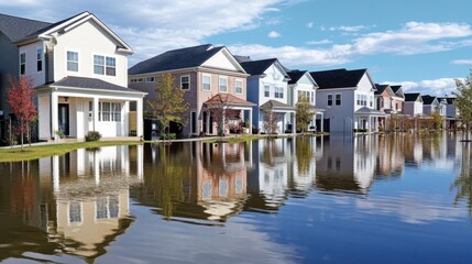 Obraz premium Property insurance protects homeowners from unexpected damages.