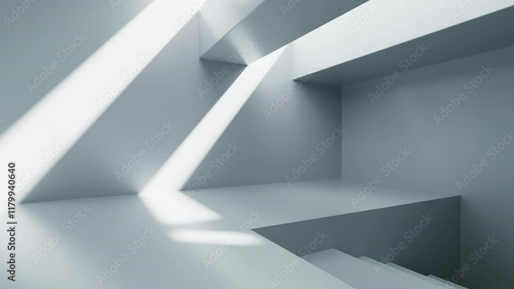 Poster white abstract architecture background, 3d rendering.