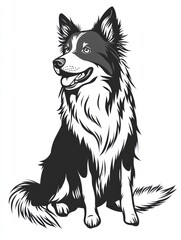 Naklejka premium Majestic Border Collie Portrait 