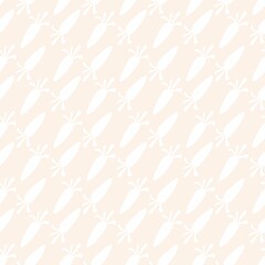 Seamless pattern with carrots ornaments on light beige background 