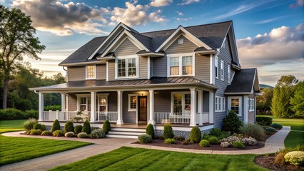 Modern Farmhouse Exterior Paint Colors:  Gray, White & Black Siding Inspiration