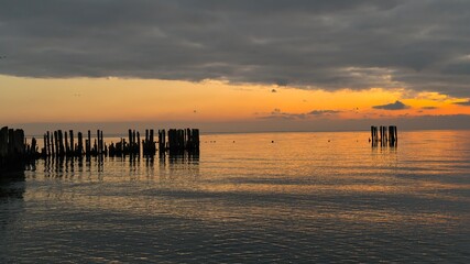 Obraz premium sunrise in gdynia