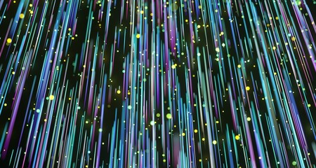 neon rays. Concept for big data, blockchain, cryptocurreny, internet, hyperspace and space travel